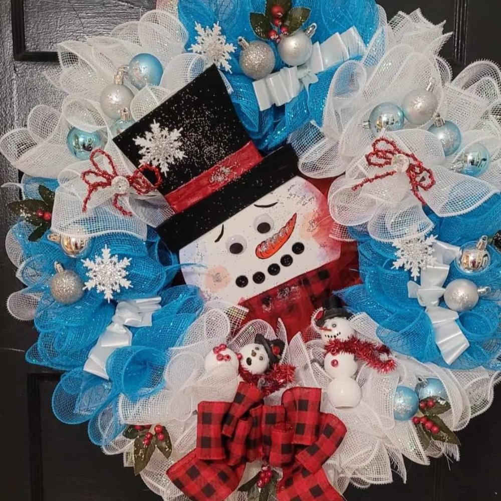 Snowman SnowDay Wreath